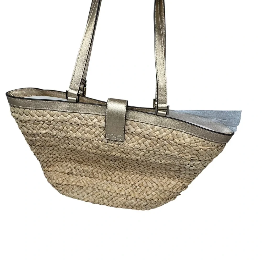 Michael Michael Kors Cecelia Large Basket Tote Malibu Palm NWT $398